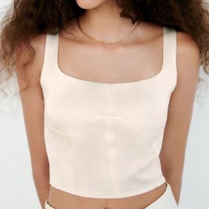 Zara-SATIN EFFECT TOP